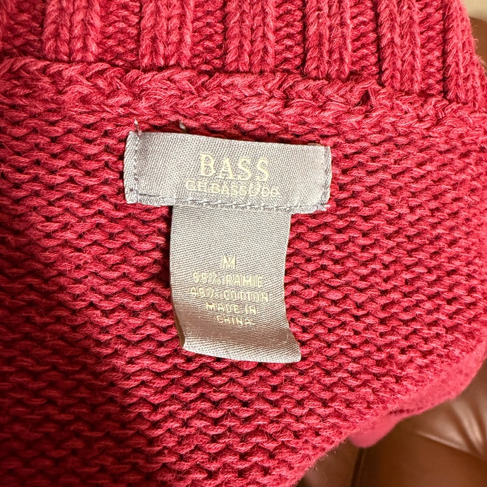 Bass Women's Raspberry Ribbed Turtleneck Sweater - Picture 2 of 4